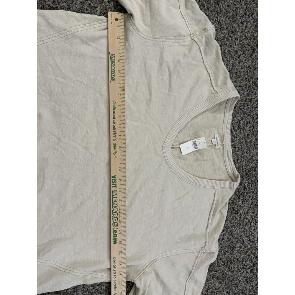 Anthropologie Pilcro Sweatshirt Long Sleeve Oversized Beige Crème XL NWT Boho - Picture 6 of 9